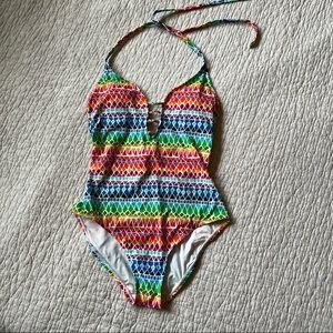 Colorful one-piece swimsuit